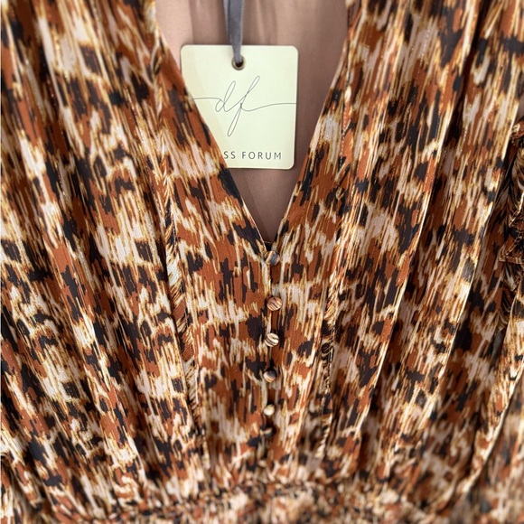 Dress Forum Los Angeles Leopard Print Ruffle Mini Dress - Size Medium - NWT - Picture 6 of 15